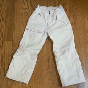 White north face girls snow pants
